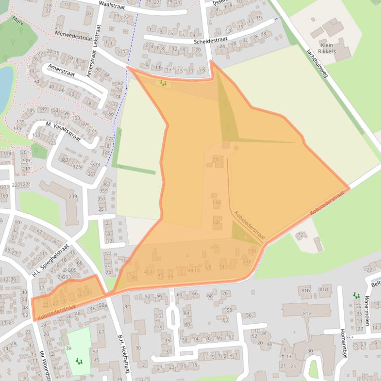 Kaart van postcodegebied 7103ZR.