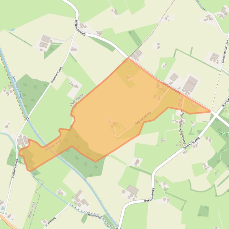 Kaart van postcodegebied 7104AN.