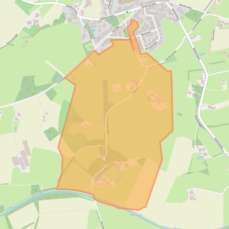 Kaart van postcodegebied 7104BC.