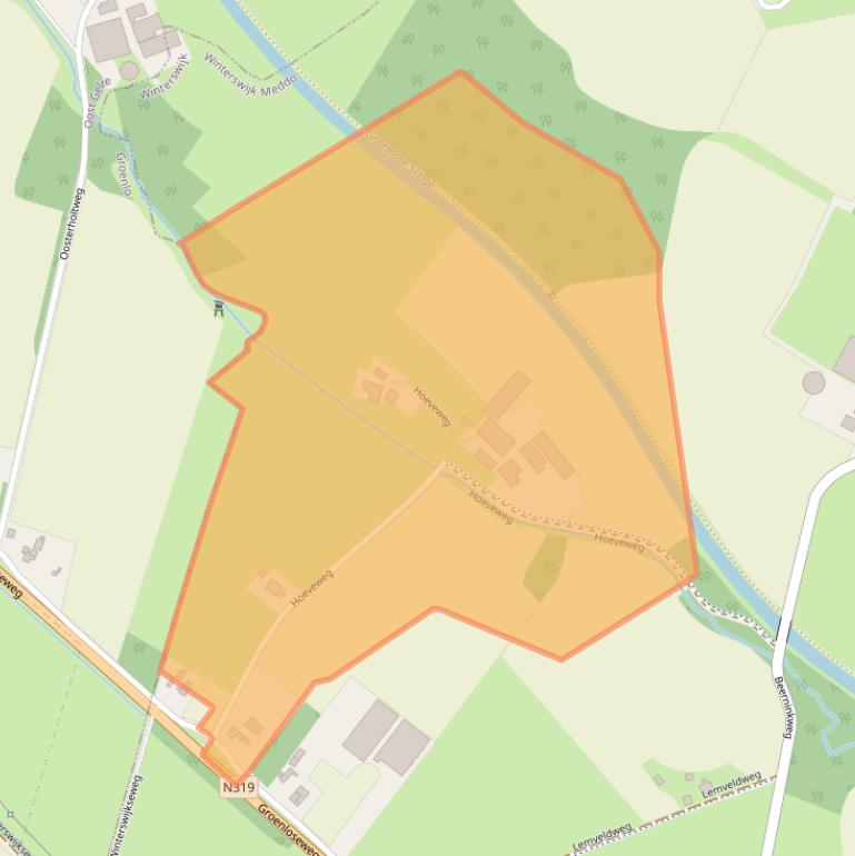 Kaart van postcodegebied 7104GK.