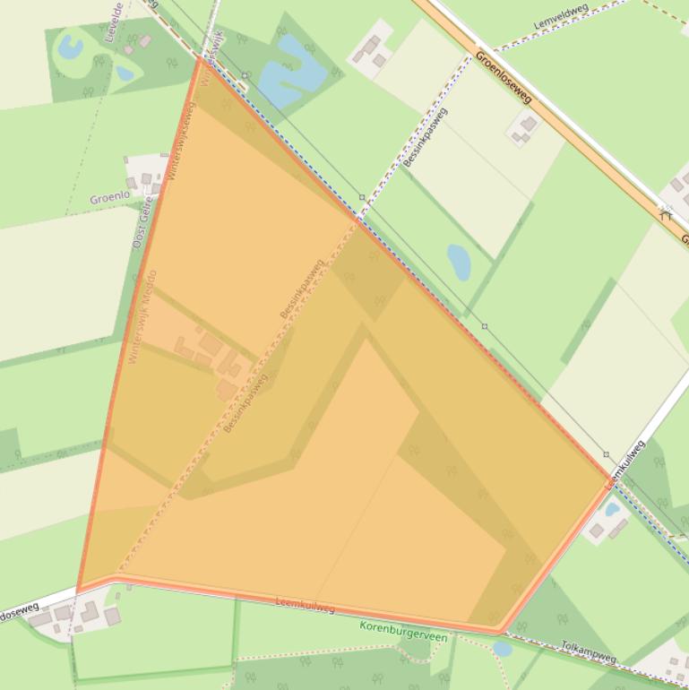 Kaart van postcodegebied 7104GL.