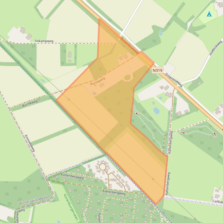 Kaart van postcodegebied 7104GN.