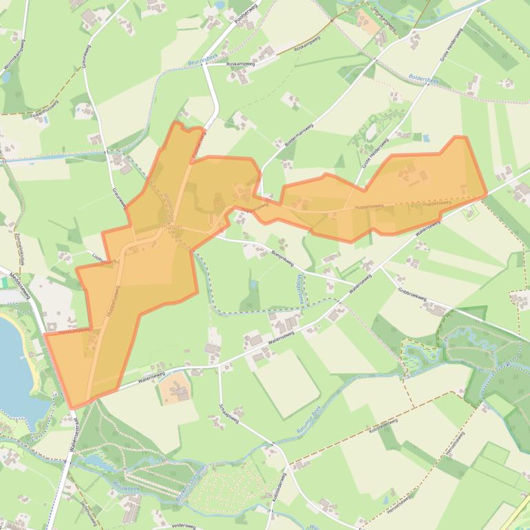 Kaart van postcodegebied 7105CJ.