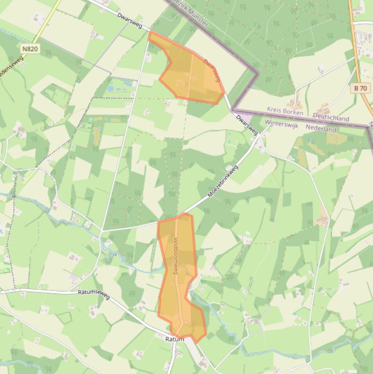 Kaart van postcodegebied 7106CG.