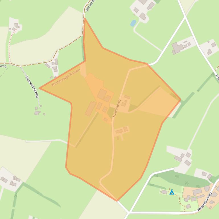 Kaart van postcodegebied 7107AC.