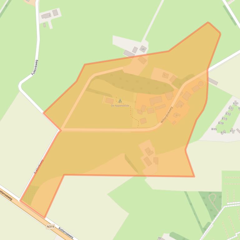 Kaart van postcodegebied 7107AE.