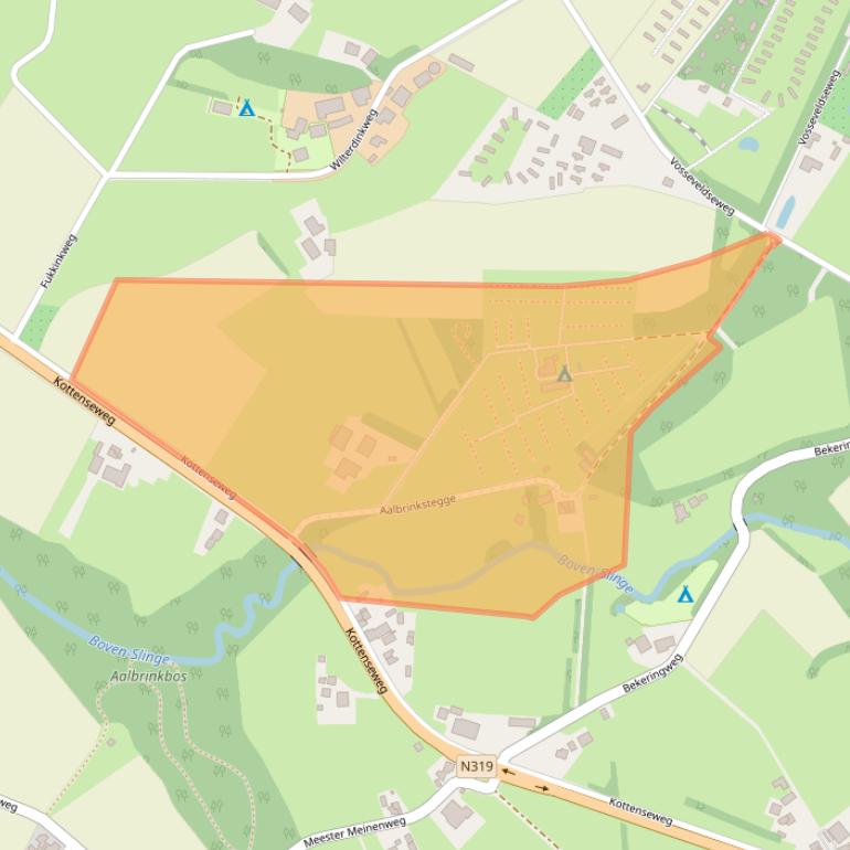 Kaart van postcodegebied 7107AG.