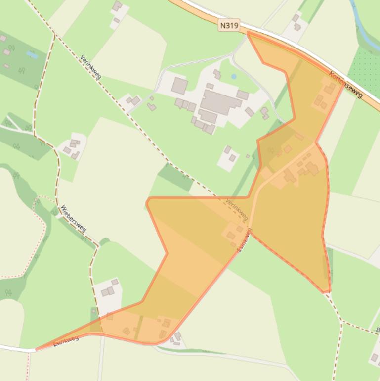 Kaart van postcodegebied 7107AK.