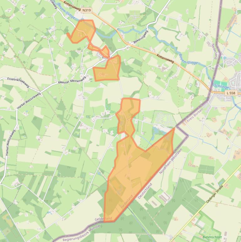 Kaart van postcodegebied 7107AP.