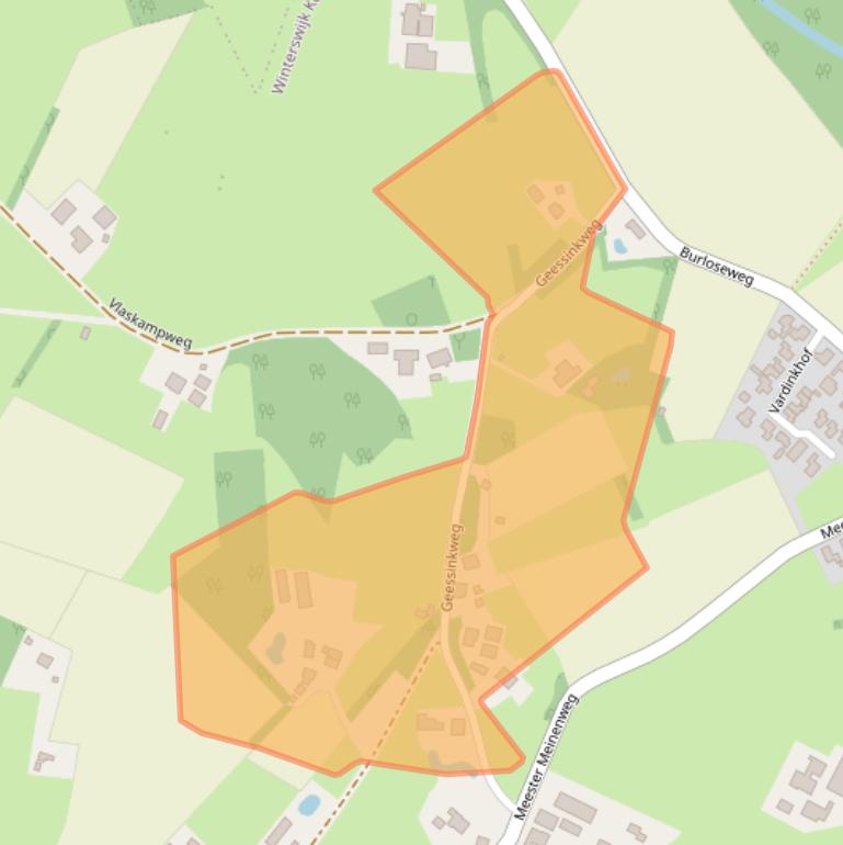 Kaart van postcodegebied 7107AR.