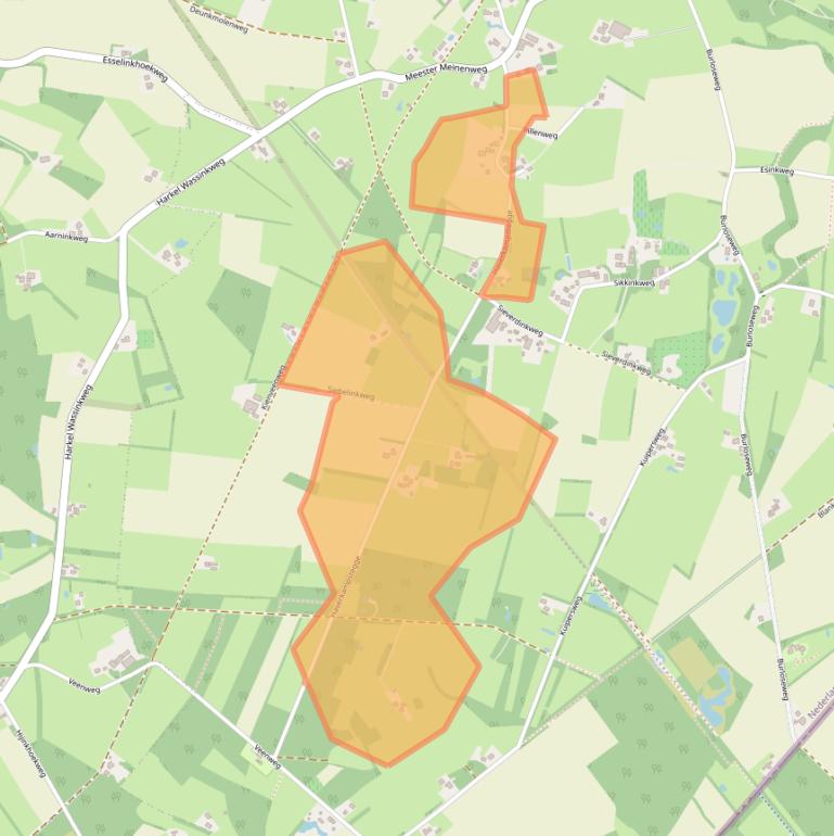 Kaart van postcodegebied 7107AX.