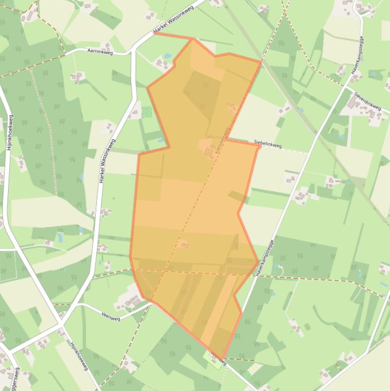 Kaart van postcodegebied 7107BA.