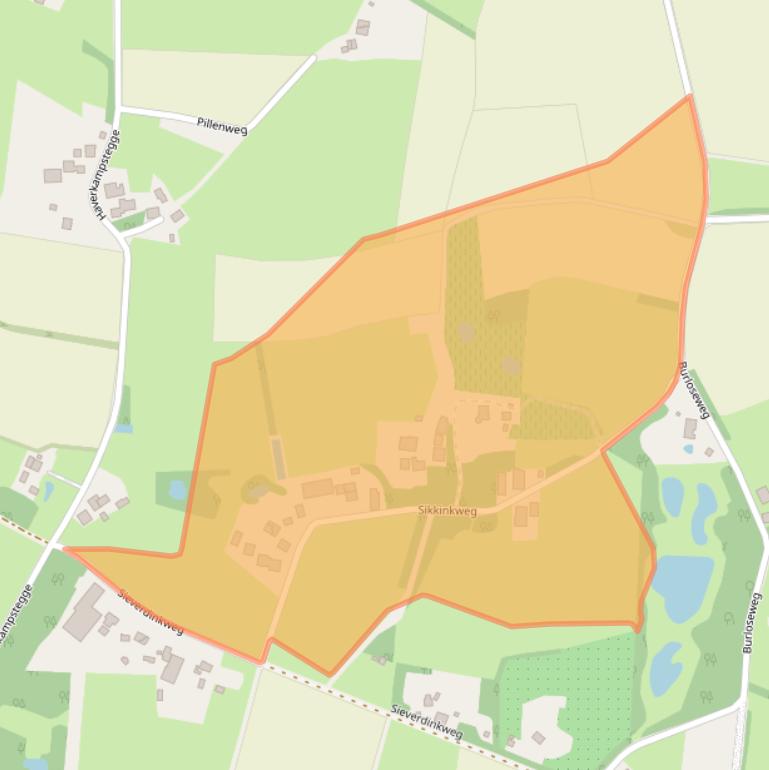 Kaart van postcodegebied 7107BD.