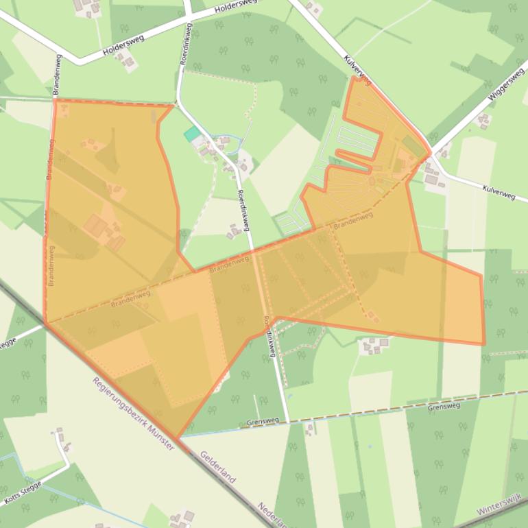 Kaart van postcodegebied 7108AX.