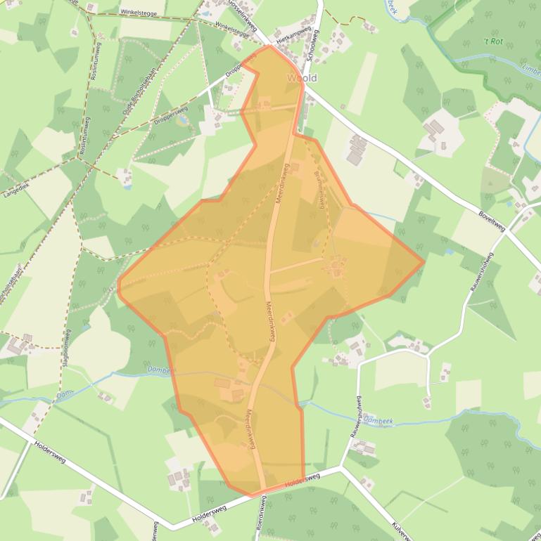 Kaart van postcodegebied 7108BJ.