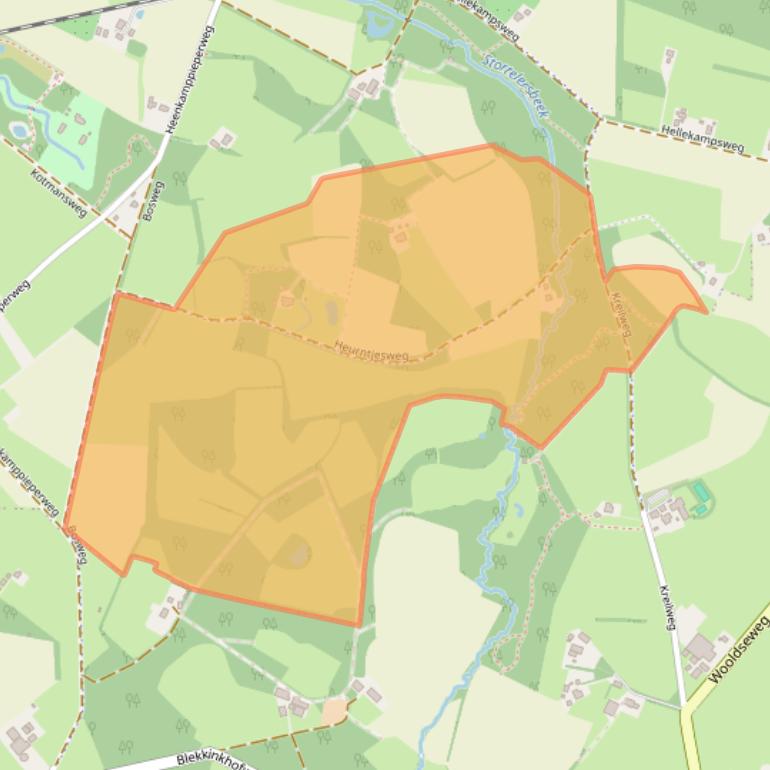 Kaart van postcodegebied 7109BT.