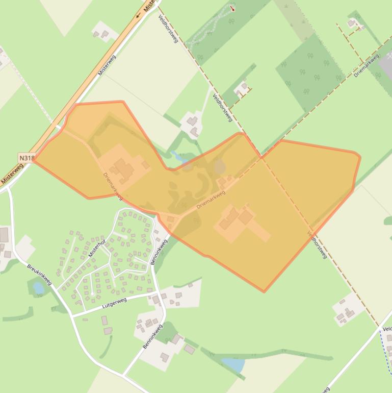 Kaart van postcodegebied 7109CB.