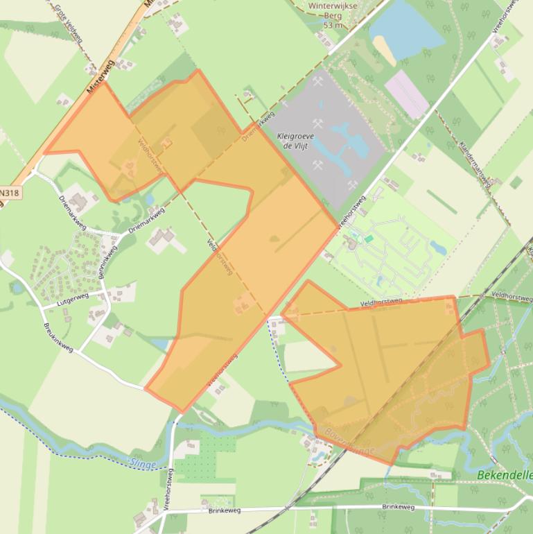 Kaart van postcodegebied 7109CC.