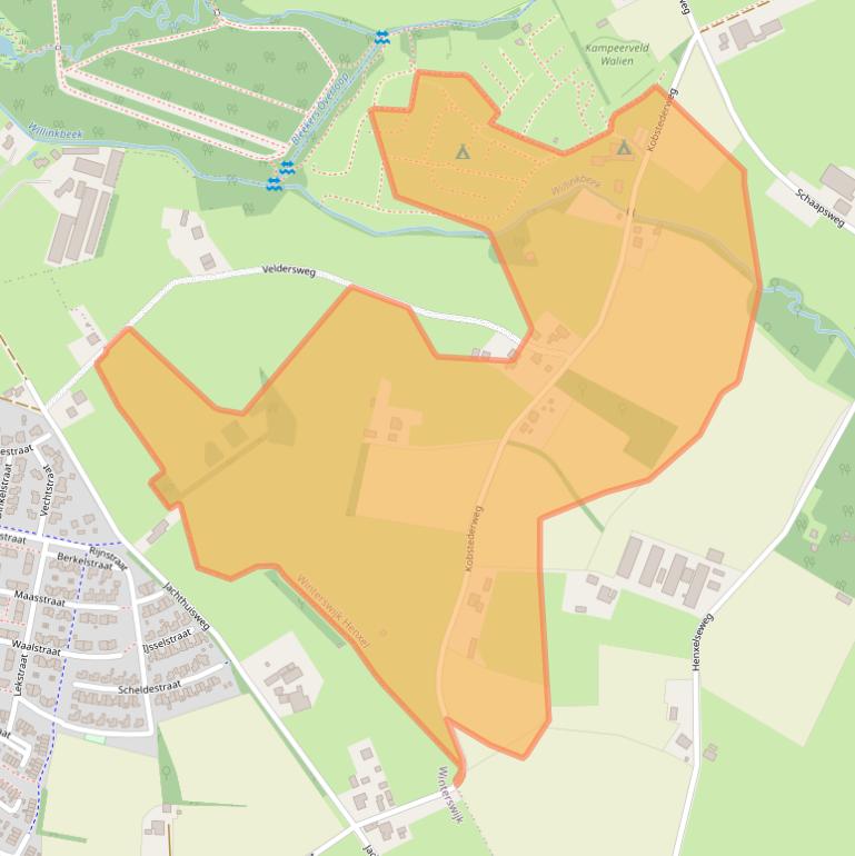 Kaart van postcodegebied 7113AA.