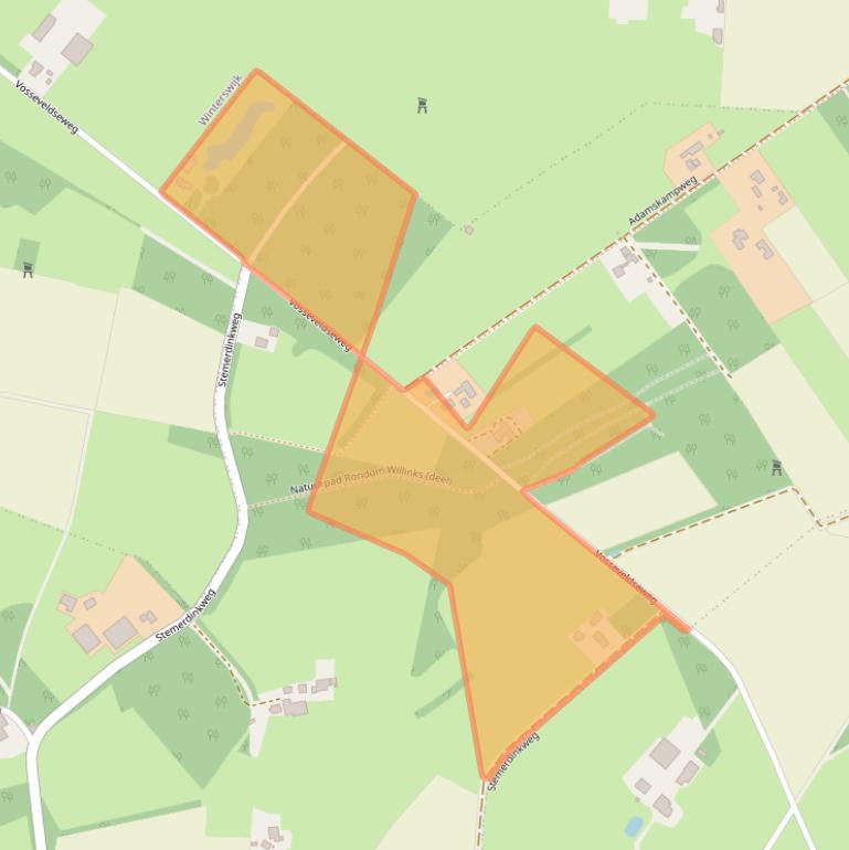 Kaart van postcodegebied 7115AA.