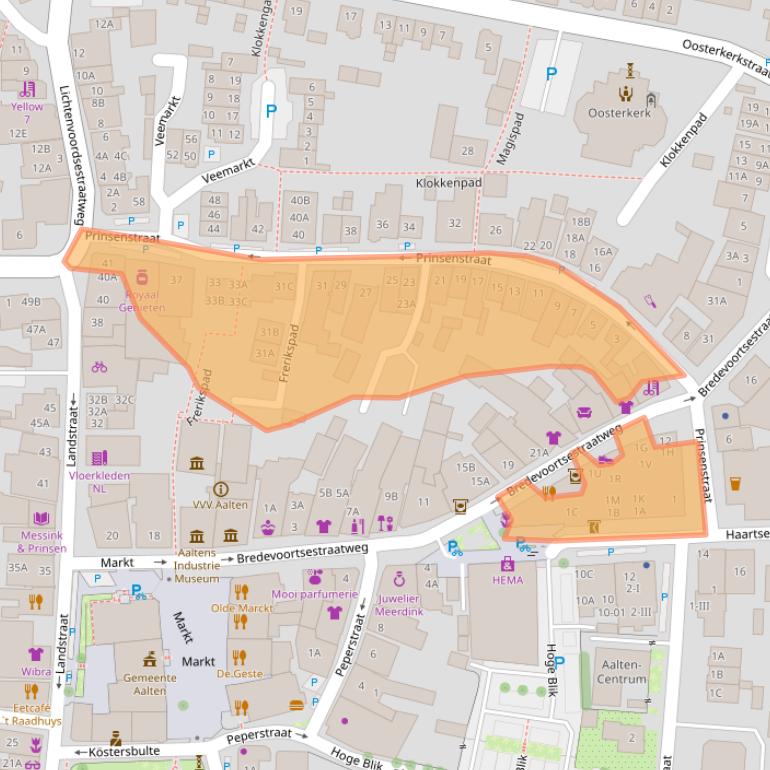 Kaart van postcodegebied 7121AE.