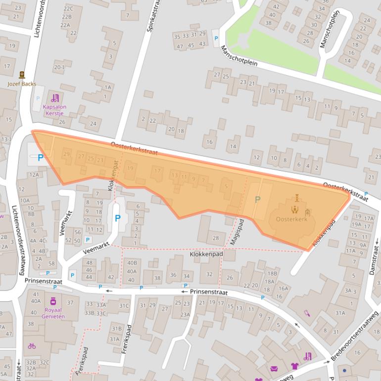 Kaart van postcodegebied 7121AJ.