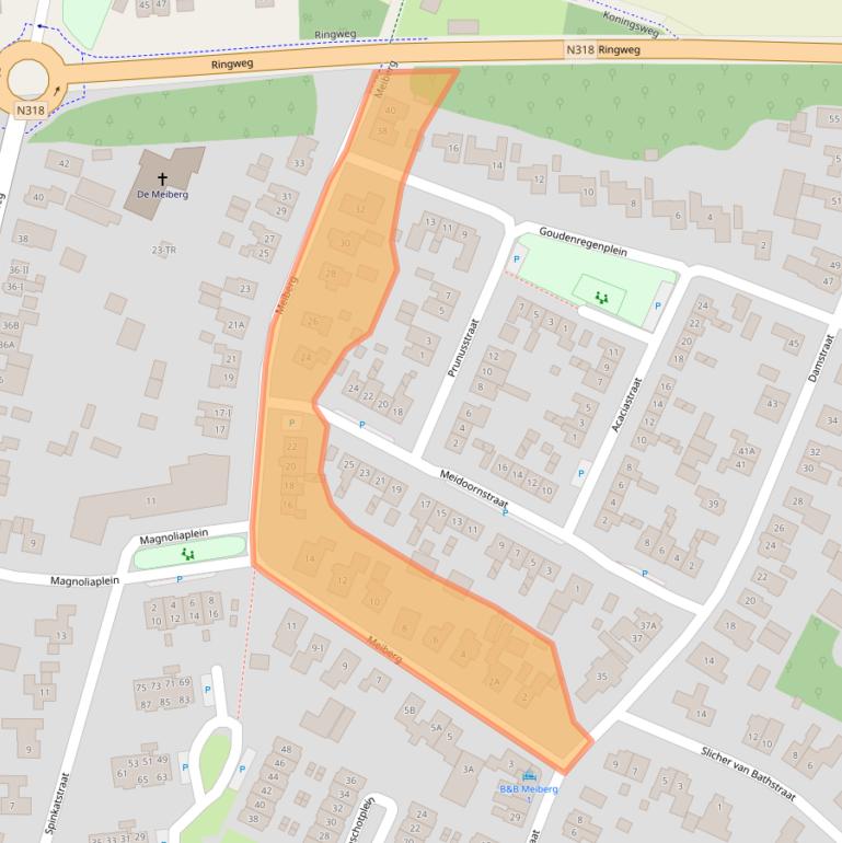 Kaart van postcodegebied 7121AP.