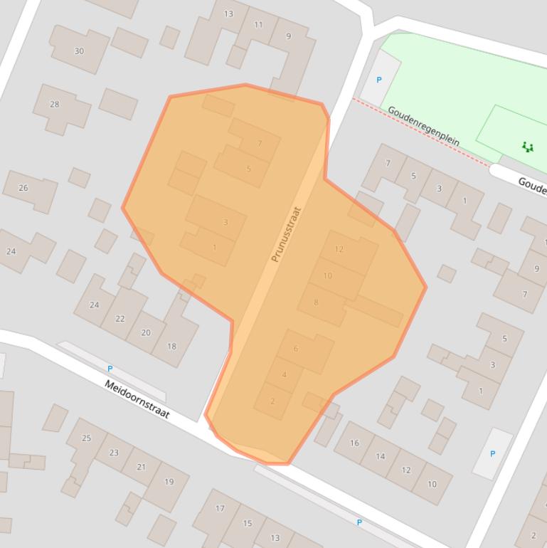 Kaart van postcodegebied 7121AS.