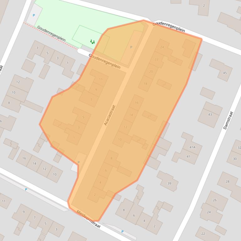 Kaart van postcodegebied 7121AT.