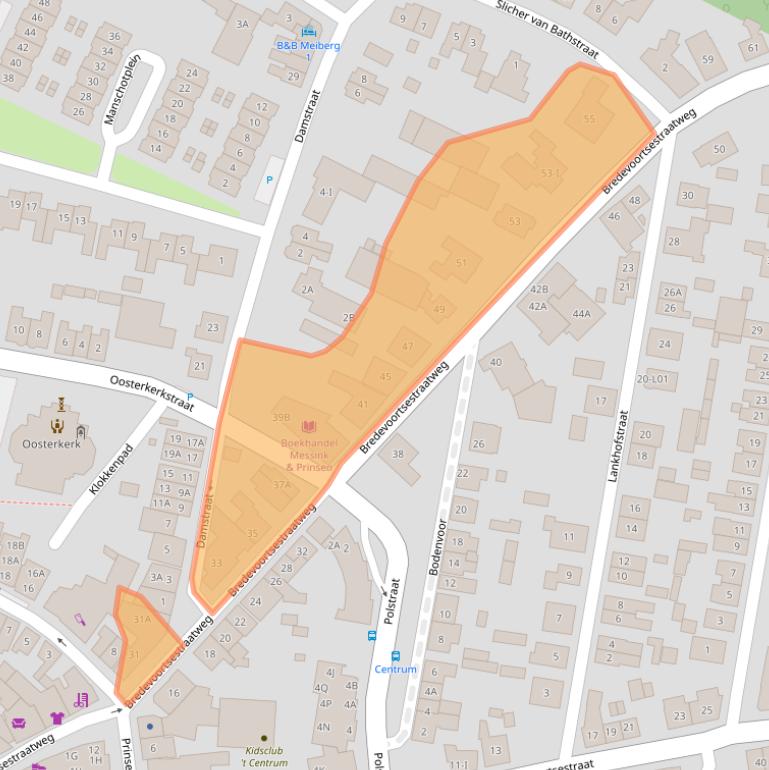 Kaart van postcodegebied 7121BB.