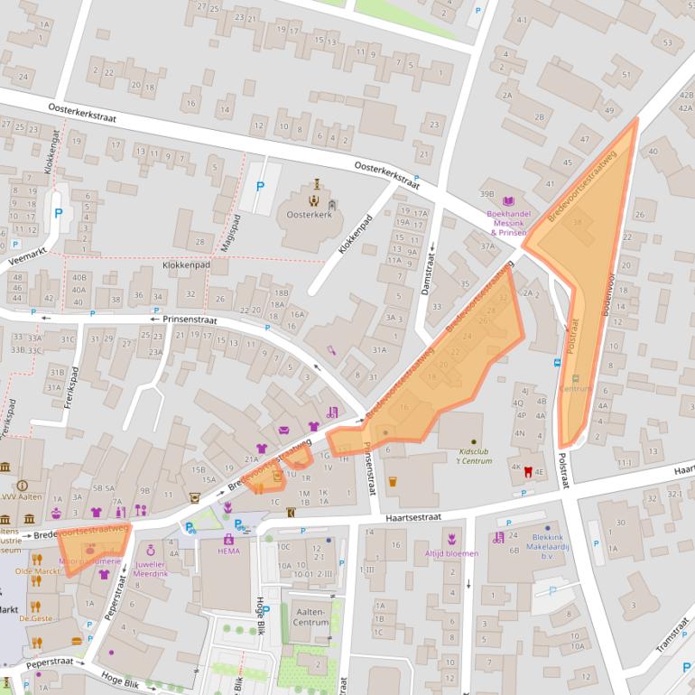 Kaart van postcodegebied 7121BH.