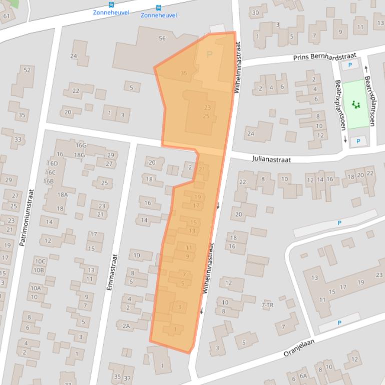 Kaart van postcodegebied 7121BV.