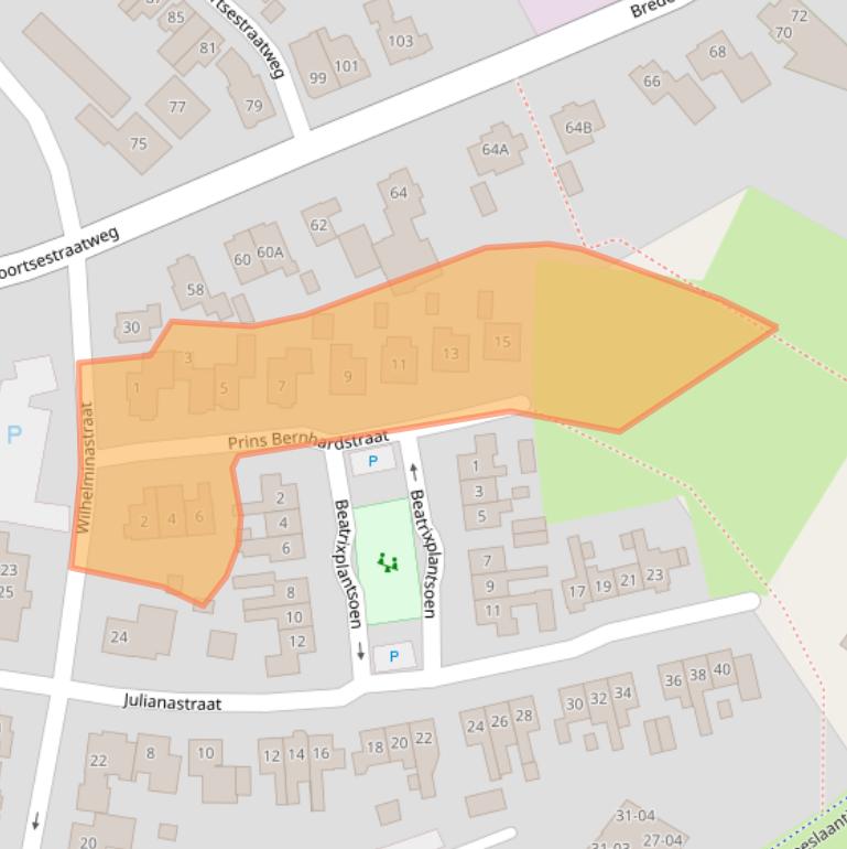 Kaart van postcodegebied 7121BX.
