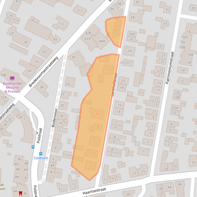 Kaart van postcodegebied 7121CJ.