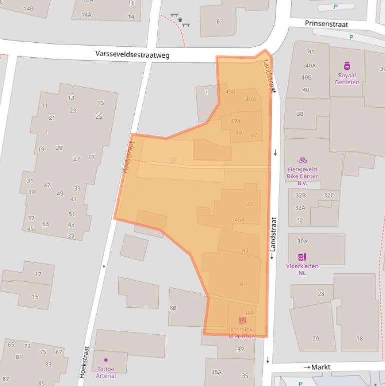 Kaart van postcodegebied 7121CP.