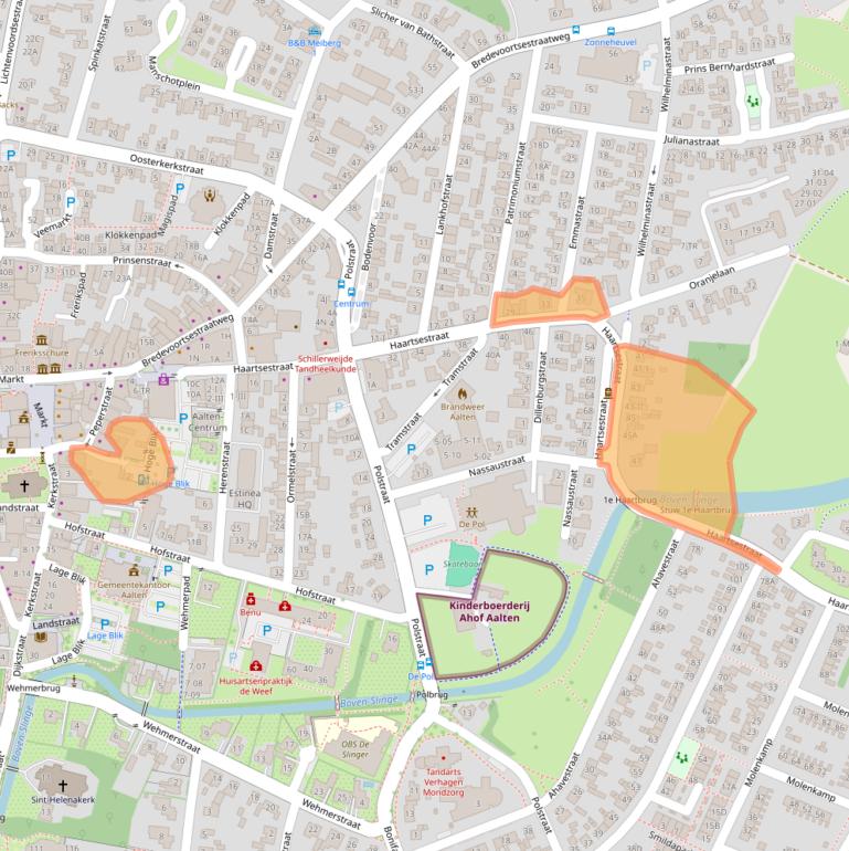 Kaart van postcodegebied 7121CW.