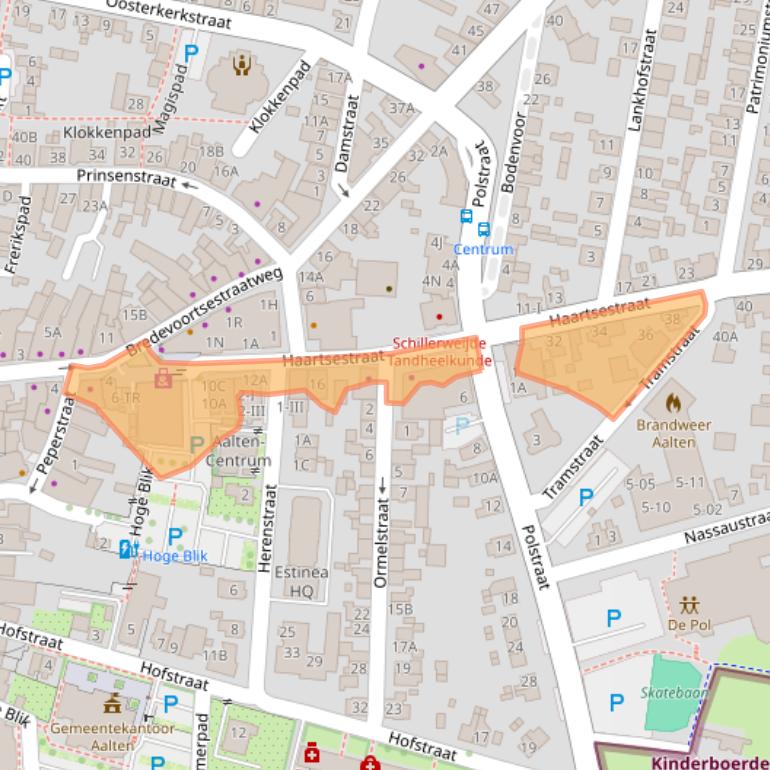 Kaart van postcodegebied 7121CX.