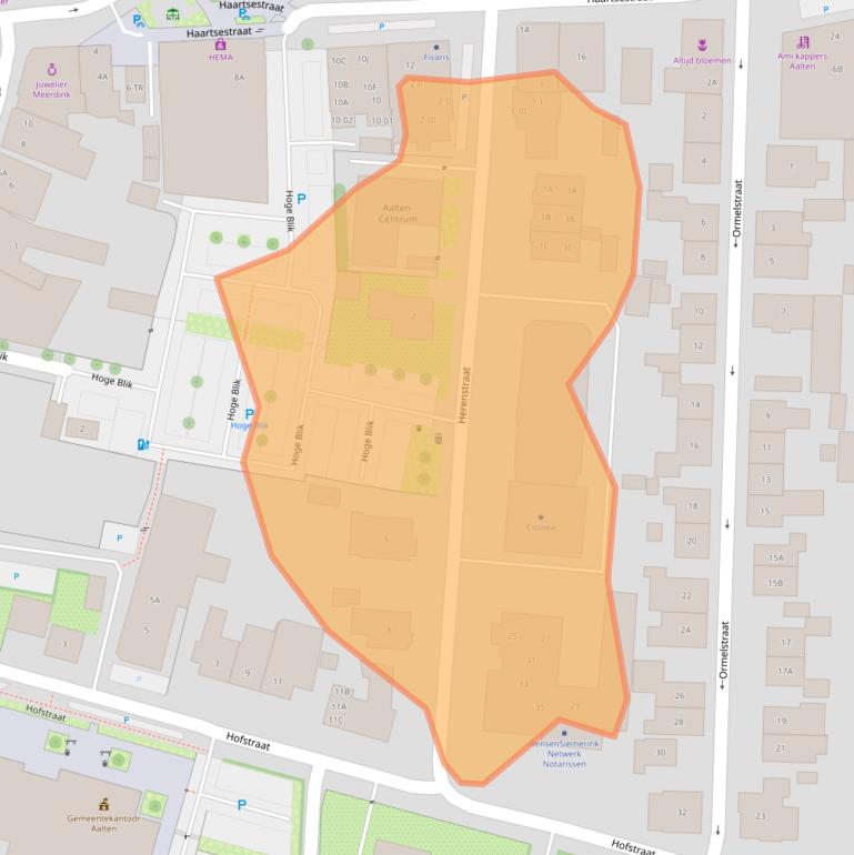 Kaart van postcodegebied 7121DA.