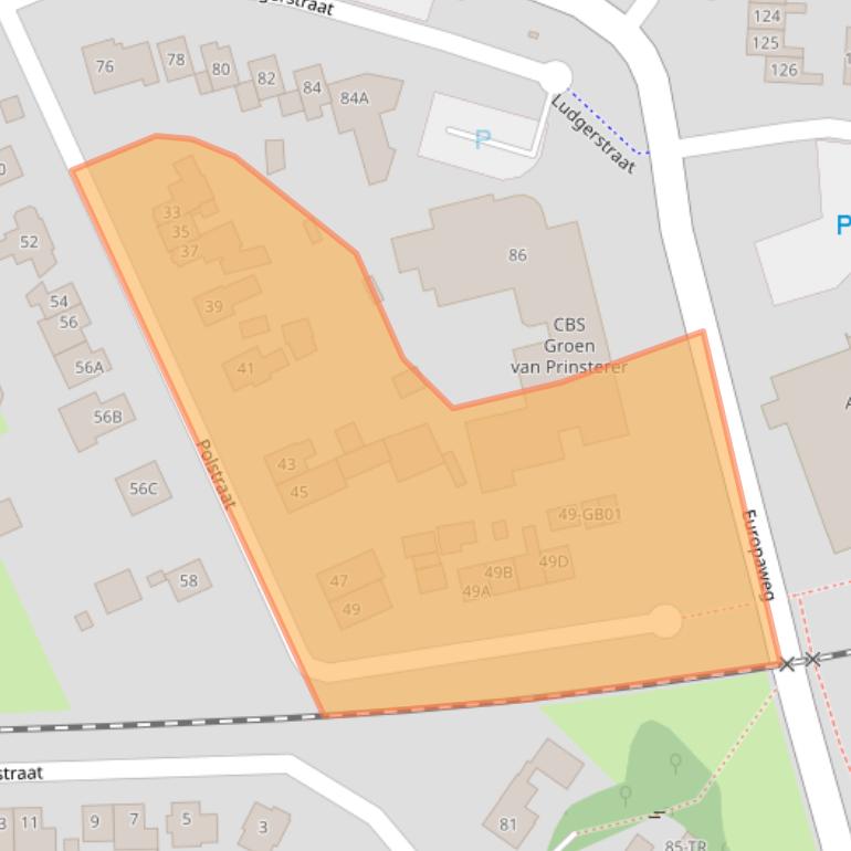 Kaart van postcodegebied 7121DK.