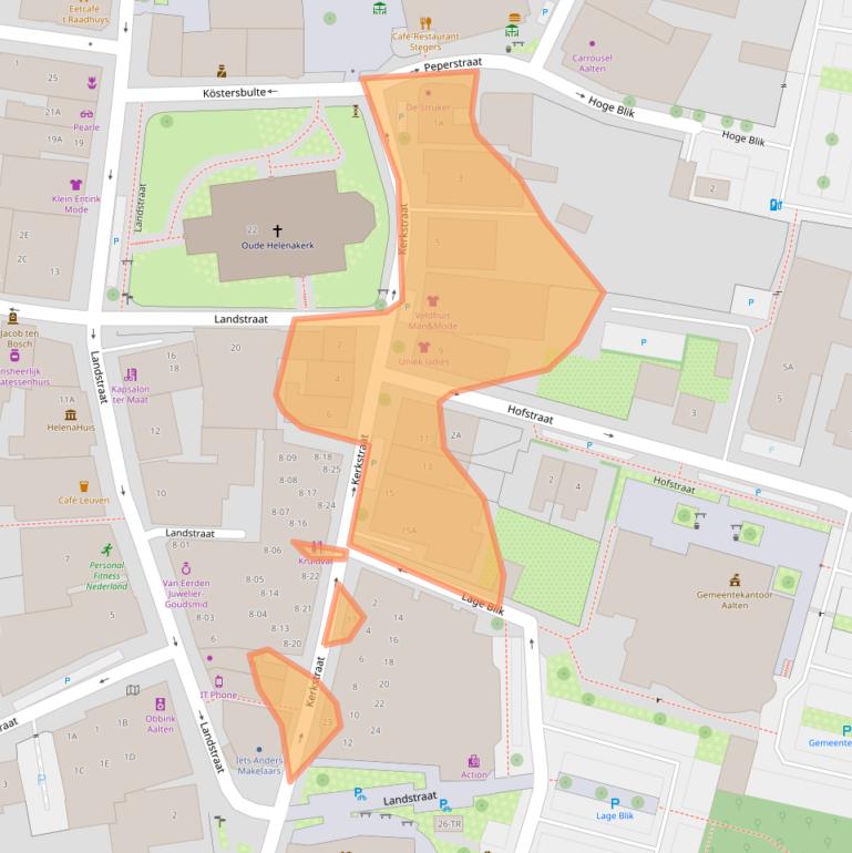 Kaart van postcodegebied 7121DN.