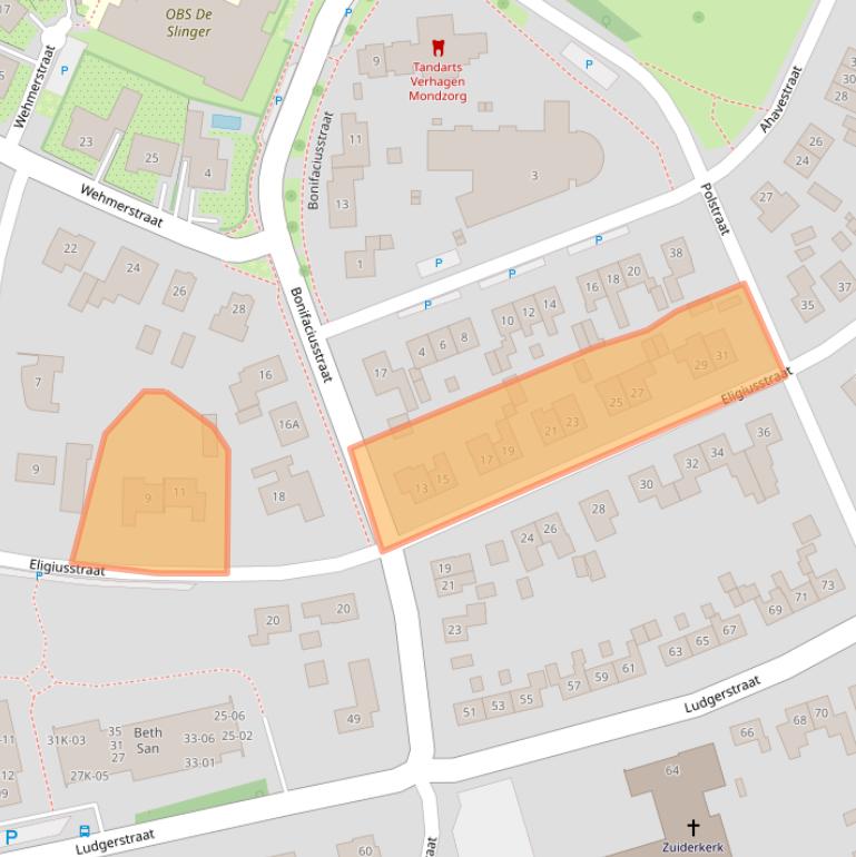 Kaart van postcodegebied 7121EA.