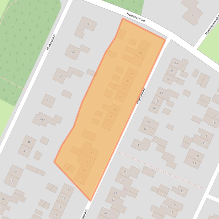 Kaart van postcodegebied 7121EC.