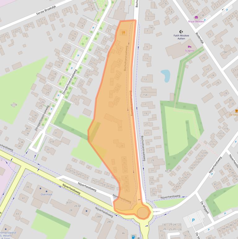 Kaart van postcodegebied 7121GC.