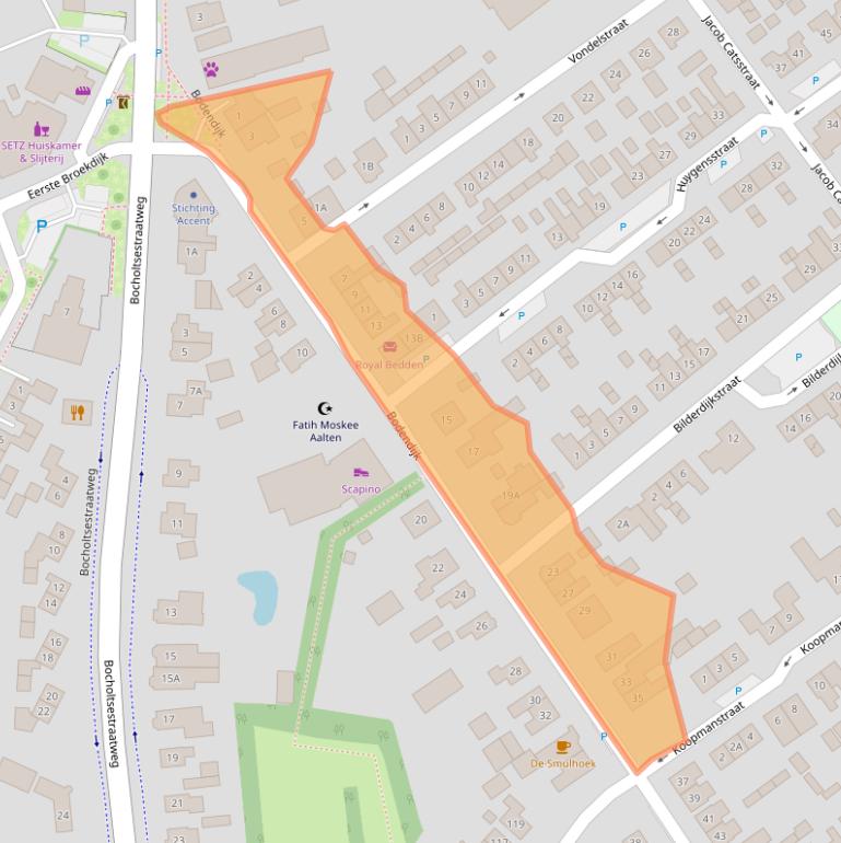 Kaart van postcodegebied 7121GH.