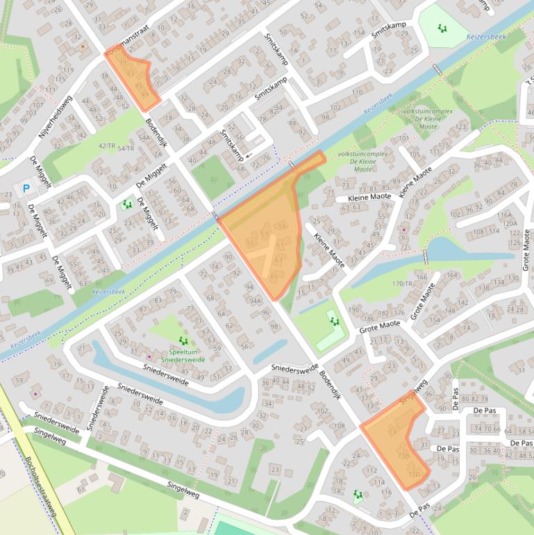 Kaart van postcodegebied 7121GJ.