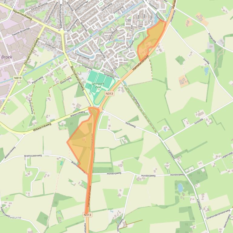 Kaart van postcodegebied 7121GZ.