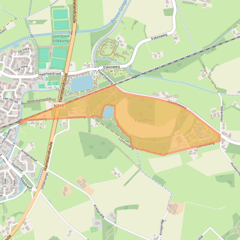 Kaart van postcodegebied 7121JL.