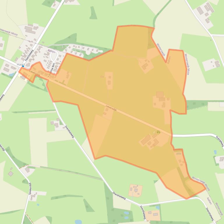 Kaart van postcodegebied 7121KT.