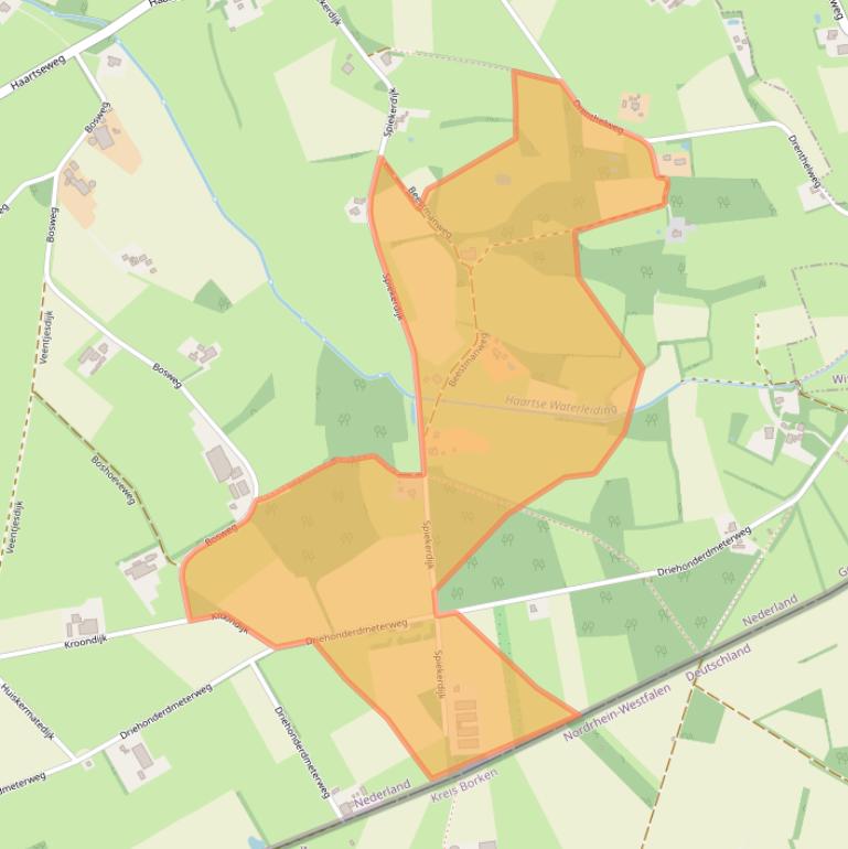 Kaart van postcodegebied 7121KX.