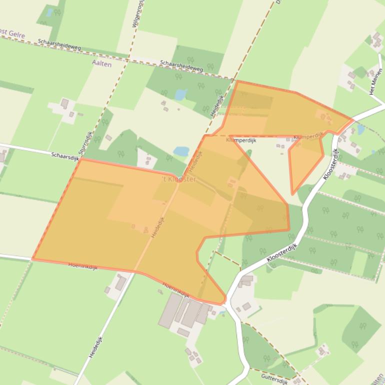 Kaart van postcodegebied 7121LM.